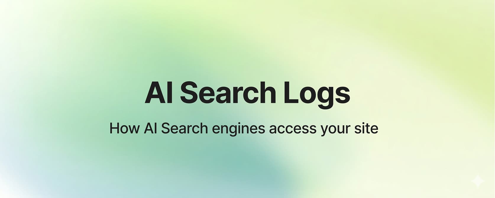 Monitor how AI Search engines access your site through server logs