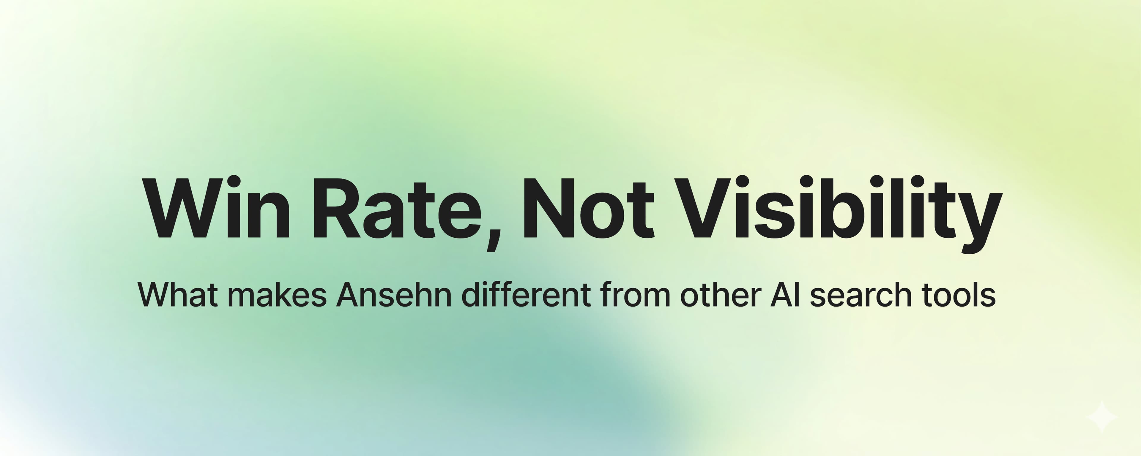What Makes Ansehn Different from Other AI Search and GEO Tools